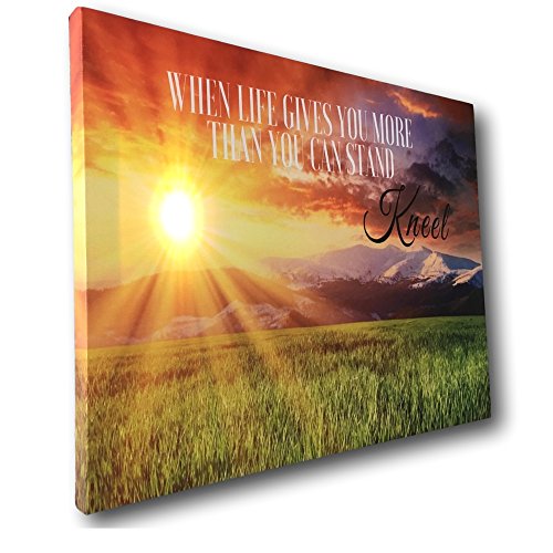 Lighted Inspirational Wall Art Print with LED Lights, 16 x 12 Inch