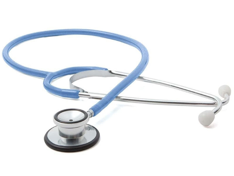 [Australia - AusPower] - Dealmed General Exam Stethoscope – Professional Economy Dual-Head Medical Stethoscope with Lightweight Chestpiece, Flexible 32” Tubing & Comfort Eartips (Light Blue) Light Blue 
