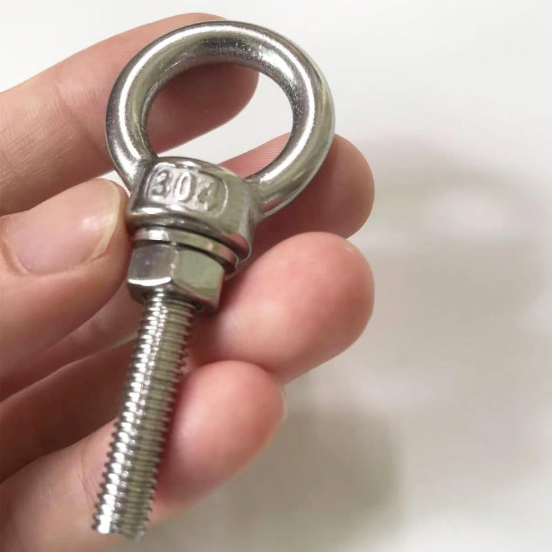[Australia - AusPower] - Shoulder Eye Bolt, M6 Stainless Steel Eye Bolts1.2" Heavy Duty EyeBolts Screws, 5 PCS M6 (Thread Length 30mm), Accessories Include Nuts and Washers Set 