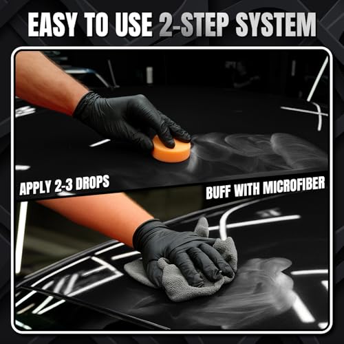 Fueld Black Scratch Remover car paint repair compound with towel for deep scratch and swirl removal, 8 oz