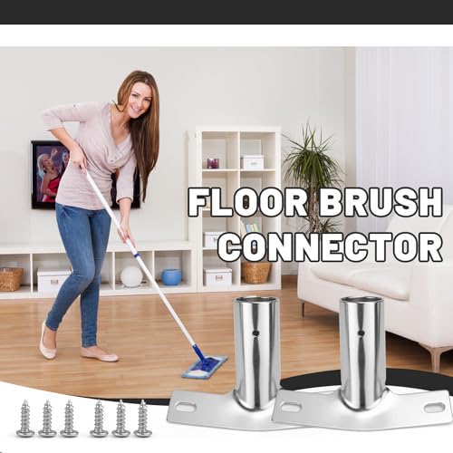 Metal Handle Holder for Broom Handle Holder Metal Holder Pack of 3 Handle Holder for Broom Handles Broom Handle Holder Including Screws Handle Holder for Telescopic Rod and Broom Handle