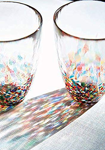 ADERIA FS71550 Tsugaru Vidro Nebuta Tumbler Pair, 10.1 fl oz (300 ml), Made in Japan with Cosmetic Box, Glass, Highball, Cup, Wedding, Celebration, Beer, Stylish, Present, Glass, Sake, Birthday, Tumblers set