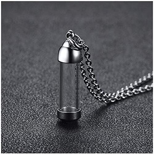 Urn Necklace for Ashes Hourglass Glass Cremation Jewelry Openable Container Pendant Vial Tube