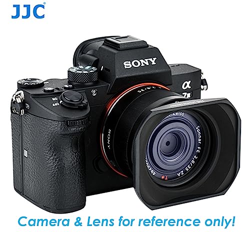 JJC Metal Dedicated Bayonet Lens Hood for Sony RX1 RX1R RX1R II Digital Camera, Sony RX1 RX1R RX1R II Metal Lens Hood, W Front Cap, Replacement of Sony LHP-1 Lens Hood LH-LHP1II