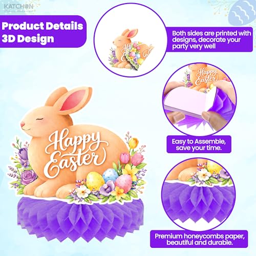 KatchOn Easter Centerpieces for Tables, Pack of 12 Purple
