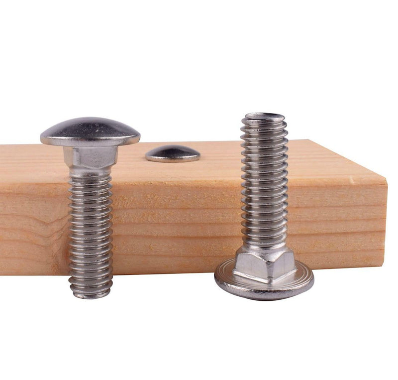 [Australia - AusPower] - 5/16-18 x 3/4" Carriage Bolts Screws, 18-8 Stainless Steel 304, Round Head, Square Neck, UNC Fully Machine Coarse Threaded,10Pcs 5/16-18 x 3/4" (10 PCS) 