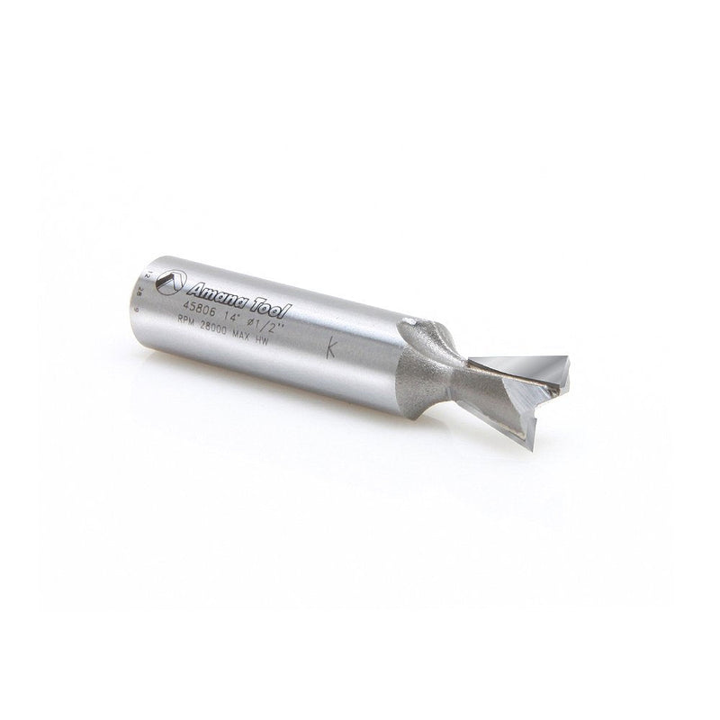 Amana Tool - 45806 Carbide Tipped Dovetail 14 Deg x .532 Dia x 1/2 Shank For Om 0.532 D x 1/2 CH x 1/2