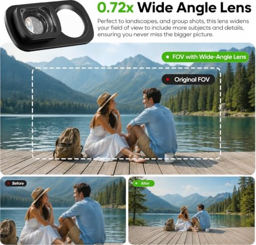 Wide Angle Lens for Insta 360 Luna Ultra