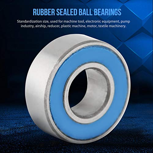 Akozon Metal Seal Bearings - 5x11x4mm MR115-2RS, 25pcs Rubber Sealed Ball Bearings