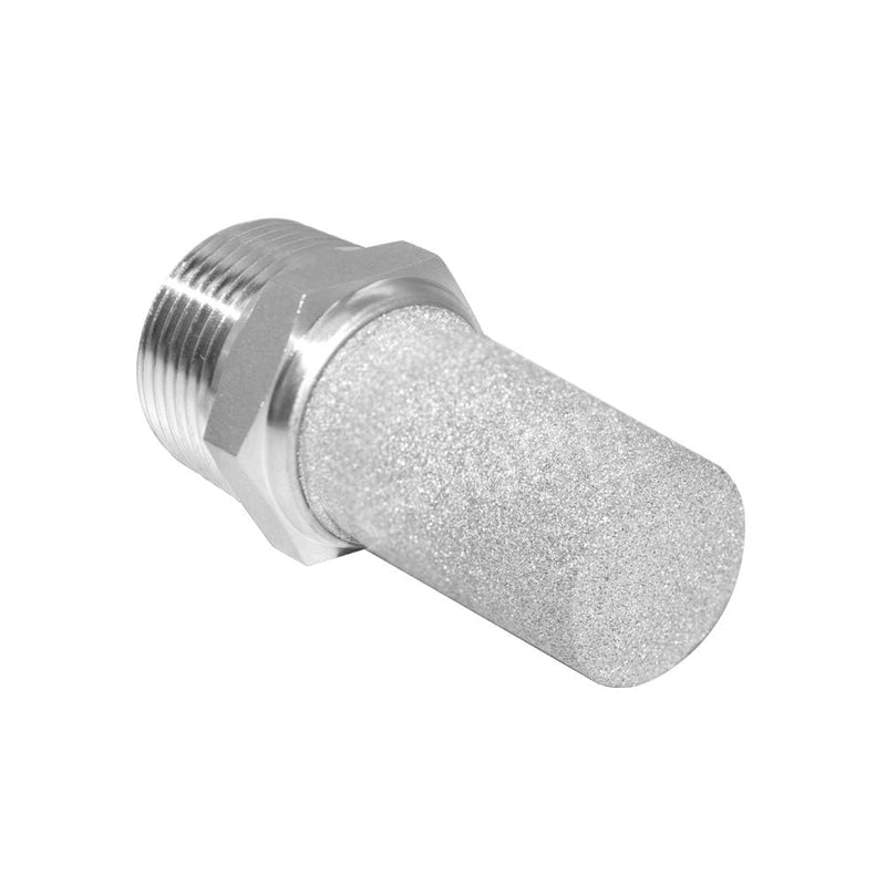 Beduan 316 Stainless Steel Air Pneumatic Mufflers 1/2 NPT Male Thread Sintered Exhaust Muffler Silencer Protruding(Pack of 2) 1/2" NPT Pointed