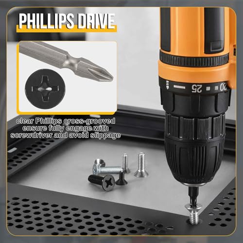 DTGN M4-0.7 black Phillips flat head bolt and nut assorted kit, 220-piece screw and bolt assortment set