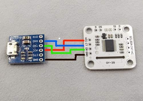 [Australia - AusPower] - HiLetgo GY-39 Light Intensity Temperature Humidity Atmospheric Pressure Sensor 4 in One Integrated Sensor Module with Chip LTR308ALS+SPL06+SHTC3 