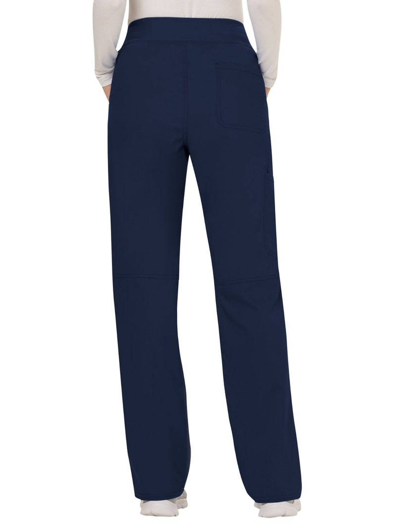 [Australia - AusPower] - Cherokee Women Scrubs Pant Workwear Revolution Mid Rise Straight Leg Pull-On WW110 Medium Navy 