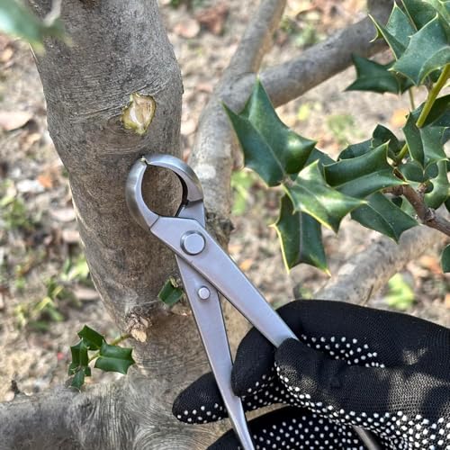 Yferrovibe 8.3-inch knob cutter bonsai tool with rounded cutting jaws for precise branch removal