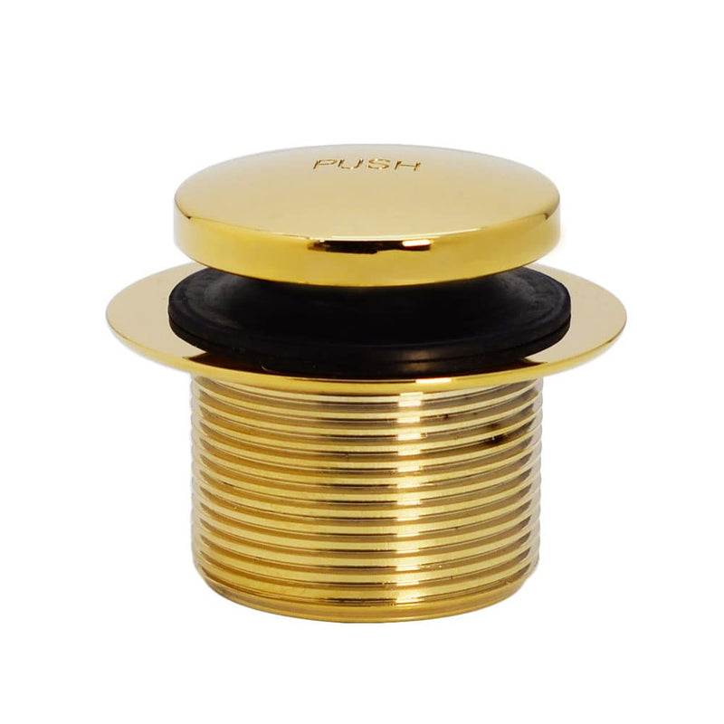 Westbrass 593144-01 Black 1-1/2" Tubular Tip-Toe Bath Waste Drain Kit, Polished Brass 1-Pack