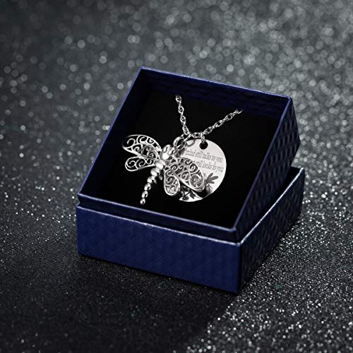 Gredstar Dragonfly Urn Necklace for Ashes, Keepsake Pendant with Memory Tag Hollow wings