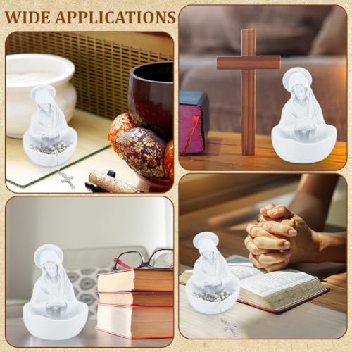 ORIGACH Our Lady of Grace Statue Virgin Mary Keepsake with Rosary Necklace