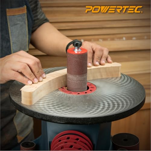 POWERTEC 11240 Sanding Sleeves for Spindle Sanders in 6 Sizes with Different Grits 80, 120, 240 | Aluminum Oxide Sandpaper Assortment Diameter 1/2, 3/4, 1, 1-1/2, 2 & 3-18 PK 18 pk 2