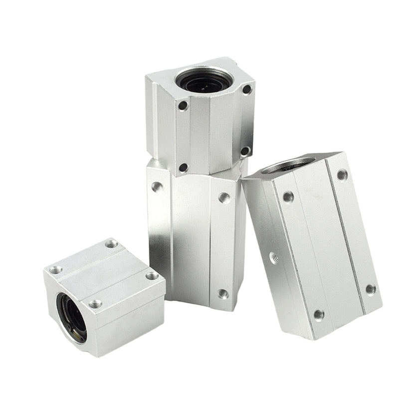 [Australia - AusPower] - 2PCs SCS20UU Aluminum Linear Motion Ball Bearing Box Bushing 50mm Long Linear Roller Bearing Slide Block for CNC 3D Printer Accessories 2Pcs x SCS20UU SCS20UU, ID: 20mm / 0.79 inch, L: 50mm / 1.97 inch 
