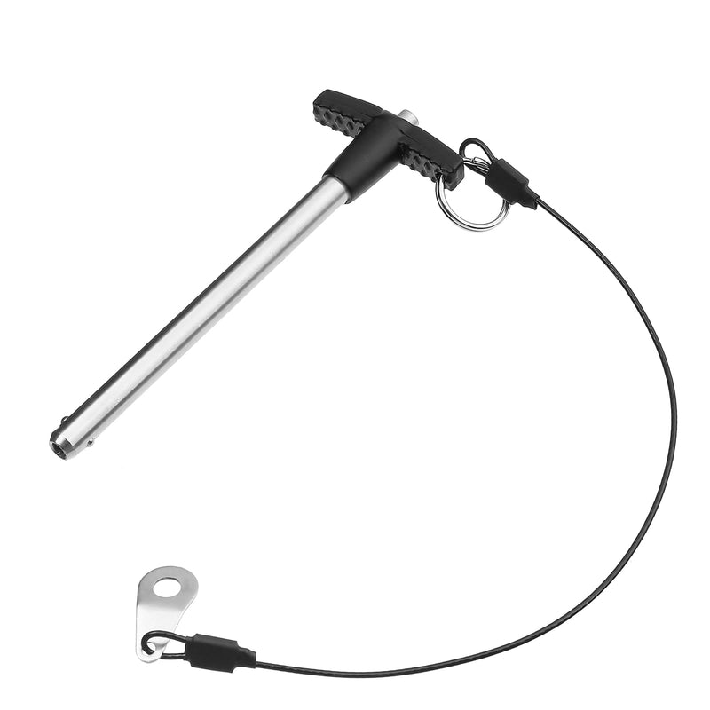 [Australia - AusPower] - T Handle Quick Release Pin 5/16 Inch Diameter ,Stainless Steel Ball Locking Pin with Push Button Lanyard Cable Usable Length 3.15"(8*80mm) 8mm-80mm 