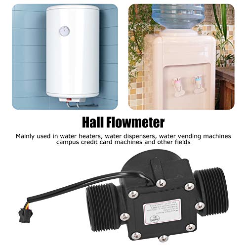 YF‑DN32 G1.25in Flow Meter Water Flow Sensor Pipe Water Flowmeter Counter DC3‑24V Hall Sensor for Water Heaters Drinking Fountains