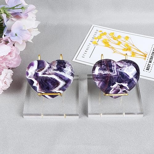 SMQ 60mm Natural Amethyst Crystal Heart Worry Stone Polished Gemstone Pocket Palm Large Chakra Crystals and Healing Stones Rock for Balancing Yoga Home Decor Amethyst（heart）