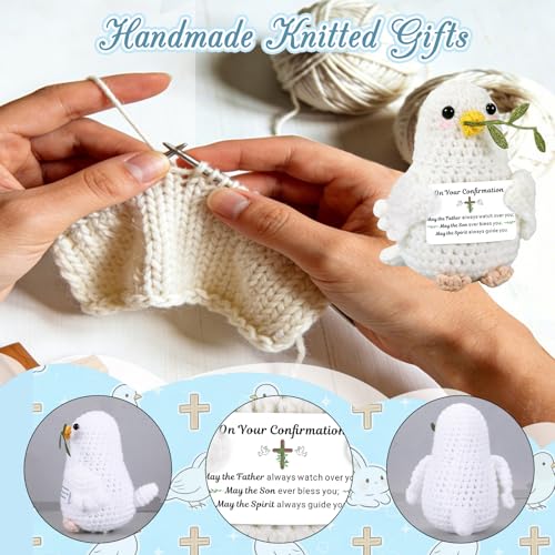 Confirmation Gifts for Women Men Religious Positive Handmade Dove Crochet On Your Confirmation