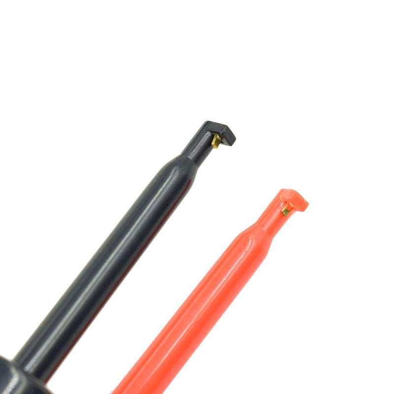 [Australia - AusPower] - Sscon BNC to Mini Test Hook Grabbers Dual Plunger Hook Clip Test Probe Cable Leads Male(100cm/39.3-Inch) 