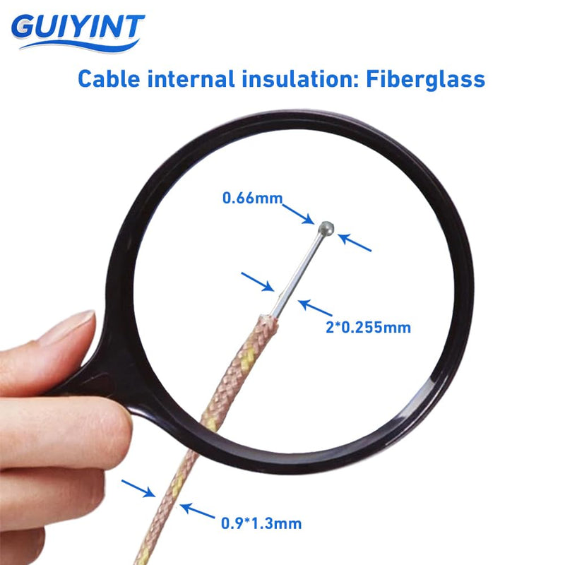 [Australia - AusPower] - K-Type Thermocouple Probe Sensor - High Accuracy Mini Connector with 1M (3.28ft) Cable, Wide Range -58°F to 899°F (-50°C to 482°C) - 5 Pack (1M) 