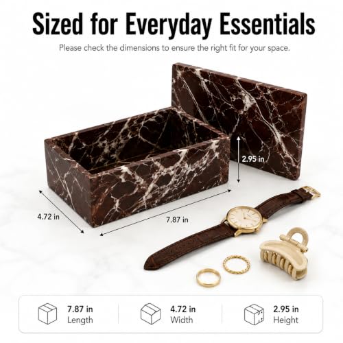 Purple and red marble jewelry storage box with lid by SIRIZEN-DIVING, showcasing a stylish, rectangular jewelry organizer.