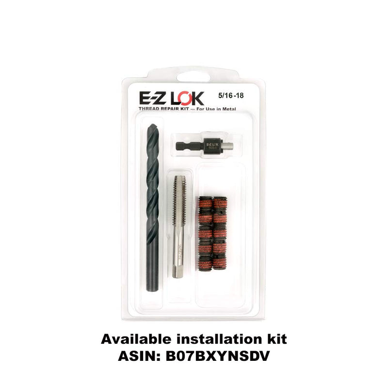 [Australia - AusPower] - E-Z Lok Externally Threaded Insert, C12L14 Carbon Steel, Meets AISI 12L14, 5/16"-18 Internal Threads, 1/2"-13 External Threads, 0.484" Length, Made in US (Pack of 10) 