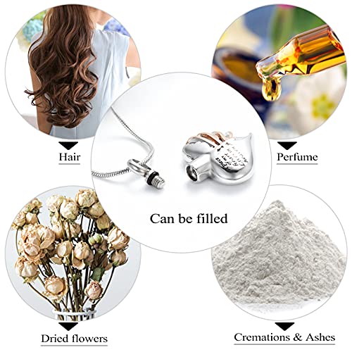 Imrsanl Heart Cremation Urn Necklace for Human Ashes Rose Gold