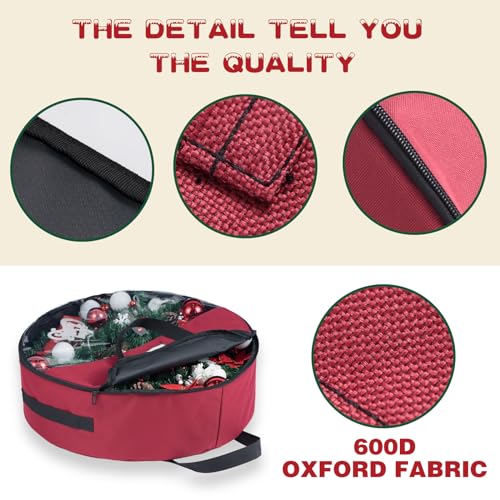 Christmas Wreath Storage Bag 30in Christmas Decoration Storage Box 30''