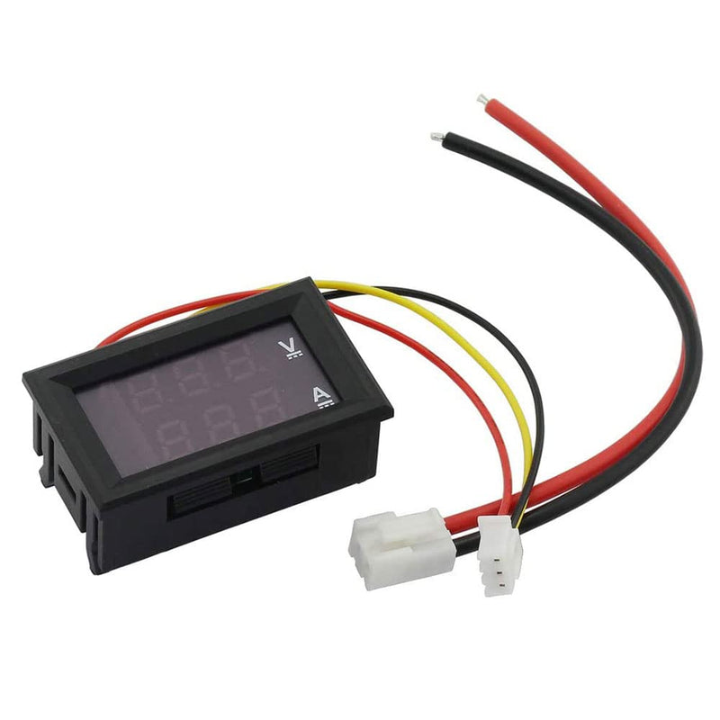 [Australia - AusPower] - VooGenzek Pack of 2 0.28 Inch LED Voltmeter Ammeter, Red and Blue Detector Voltage Current Meter Panel Ampere Voltmeter, DC 0-100V 10A for 12V/24V Multimeter Ammeter Volt Ammeter Panel 