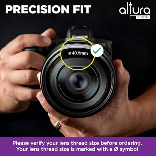 Altura Photo 40.5mm Camera Lens Filter Kit, UV, Polarizing & ND with Case