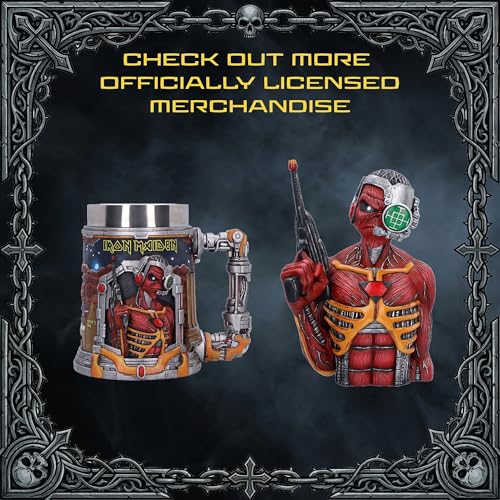 Nemesis Now Iron Maiden Can I Play With Madness Goblet - Official Licensed Eddie 3D Sculpted Resin Chalice with Stainless Steel Insert, Collectible