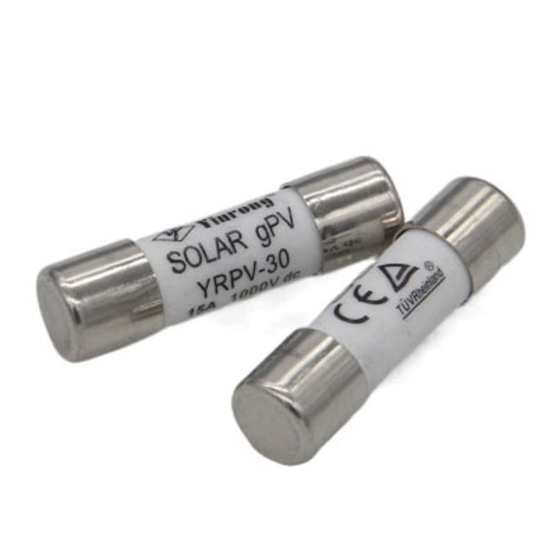 ZOOKOTO 10 Pcs 10x38mm 1000V DC Solar PV Photovoltaic Fuse 30A in line Fuse 30A UL:1000V DC In20A/40.3kA