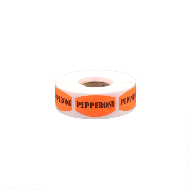 Pepperoni Grocery Store Food Labels .75 x 1.375 Inch 500 Total Adhesive Stickers