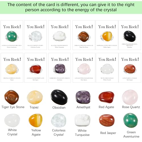 12 Sets Crystals You Rock Employee Appreciation Gifts Bulk, Motivational 12