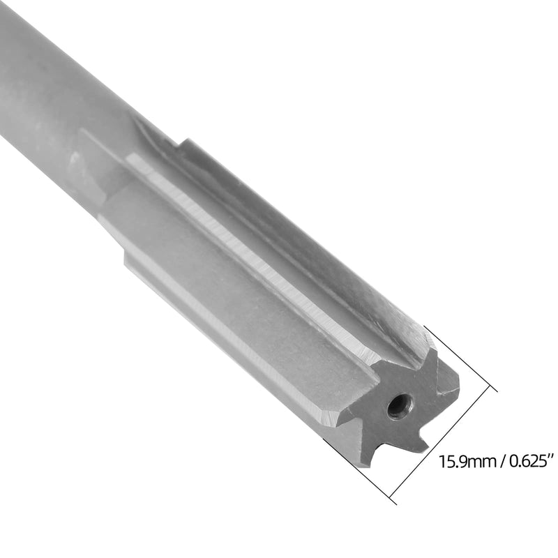 [Australia - AusPower] - 5/8" Chucking Reamer, H7 HSS Straight Flutes Lathe Machine Reamer 5/8 Inch, High Speed Steel Round Shank Milling Cutting Tool 5/8" 1 Piece 
