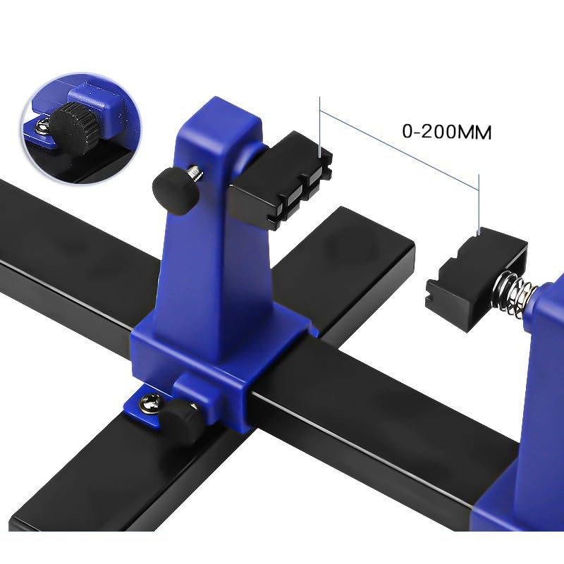 DEVMO Circuit Board Holder,Adjustable Printed Circuit Board Holder Frame PCB Soldering and Assembly Stand Clamp Repair Tool 360 Degree Rotation