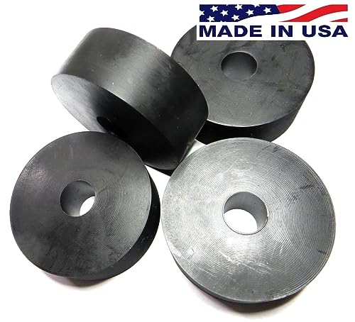 4-Pack - Made in USA - Premium Quality Multi-Purpose Rubber Spacer, 2" OD x 1/2" ID x 3/4" Thick (AVW-X19-16), for Home-Industrial-Automotive-Marine & More! Buy The Best!