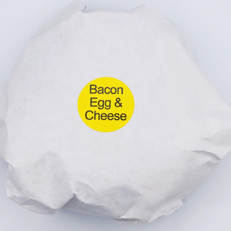 Bacon, Egg, & Cheese Deli Labels 1 Inch 500 Total Adhesive Labels Bacon, Egg & Cheese