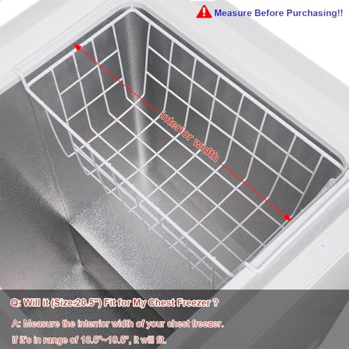 Chest Freezer Organizer Bins 20.5in Metal Wire Baskets 20.5 inch