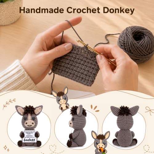 Funny Christian Religious Gifts for Women Christmas Crochet Donkey Christian Religous Gifts for Women
