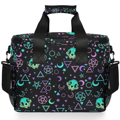 MNSRUU Cooler Bag Magic Skulls Cooler Bag Insulated Lunch Totes Picnic Bag Leakproof Beach Cooler Lunch Box Container Skull 01