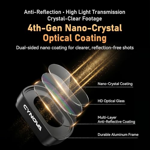 CYNOVA Wide-Angle Lens for DJI Osmo Pocket 4 Accessories Wide-Angle Lens Filter