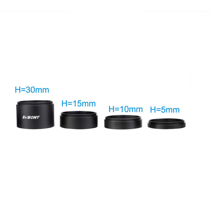 [Australia - AusPower] - SVBONY SV119 Extension Tube Kit for Cameras and eyepieces 5mm 10mm 15mm 30mm M48x0.75 on Both Sides for Solving Spacing Problems in Astrophotography 