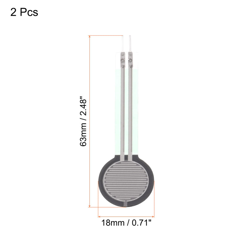 [Australia - AusPower] - MECCANIXITY Thin Film Pressure Sensor, FSR402B 0-10Kg Force Sensing Resistor Stress Test Sensor Pad for Smart Home, Instruments, 2 Pack 