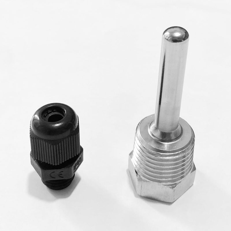 Immersion Sleeve 1/2 Inch, Set of 2 Temperature Sensors, Stainless Steel, 8 x 50 mm | Immersion sleeves, stainless steel immersion sleeve thread for temperature sensor